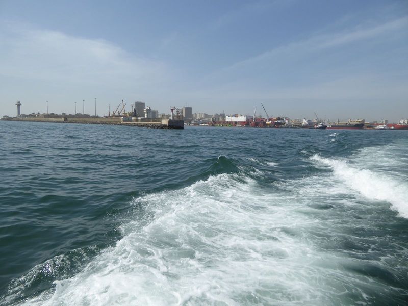 We'll get around it the easy way. The harbor has several protective works. This is the South Jetty, farther inside the bay than the breakwat