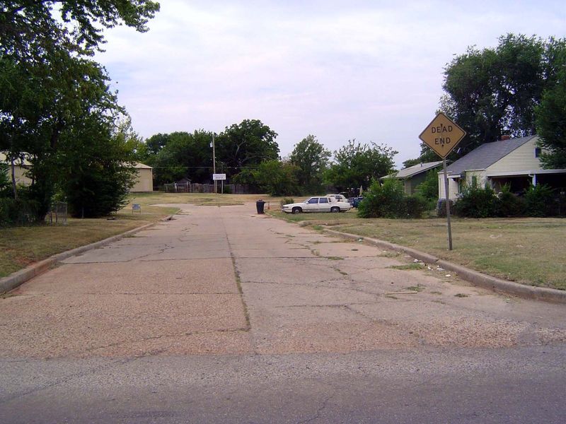 Most of the lots on the cul-de-sacs remain vacant; the scattered houses are all very modest.