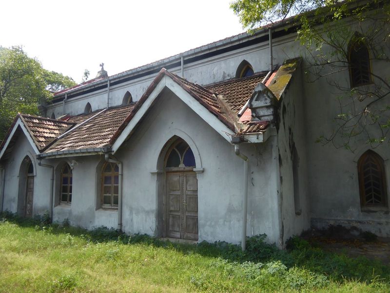 Christ Church, Jaffna, has not been restored since the war.