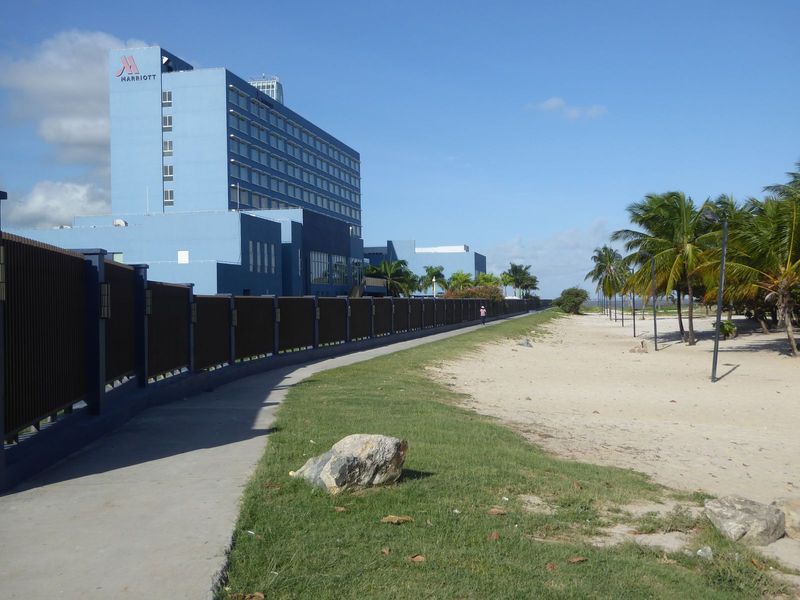 Here's the competition, the government-owned but money-losing Marriott, which opened in 2014 on a site formerly occupied by a public swimmin