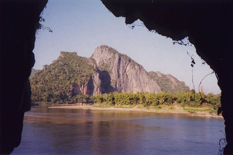 Looking out from one of the caves.