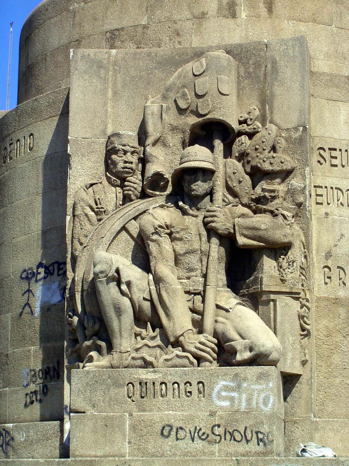 This detail recalls Portugal's campaign to recover from Germany the Quionga Triangle, a coastal tract at the border between Mozambique and w