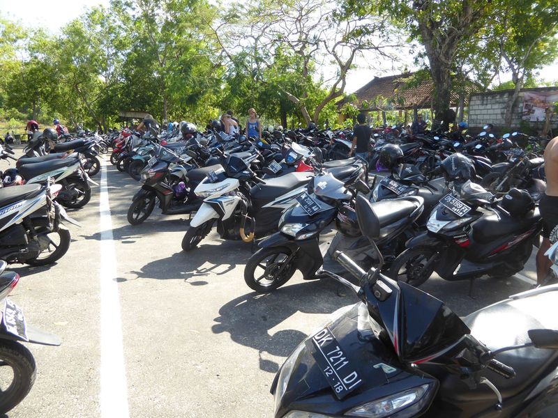 Still on the peninsula, here's the parking lot for Labuan Sait beach. How did we get here? Historically, I mean, not geographically. A thumb