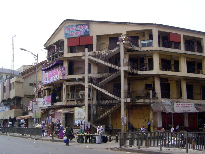 The market spills over into adjoining buildings. Why the name? Not a clue.