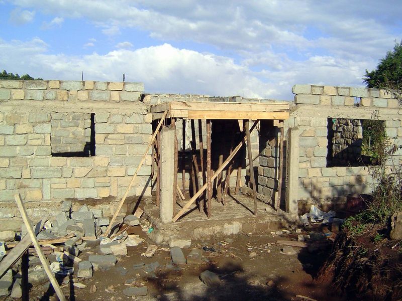 One of the children, who has a job in Naivasha, is building a retirement home for himself.