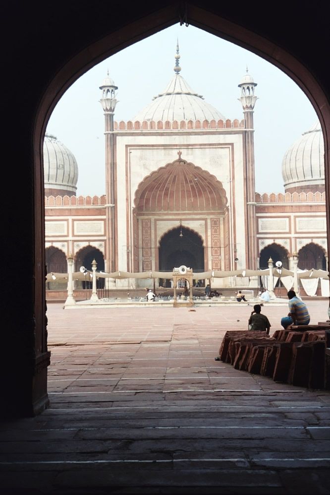 The eastern gate opens on a plaza 325 feet square.