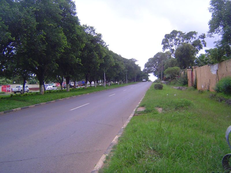 Ridgeway or Independence continues through a quieter residential area and eventually ends at a traffic circle in the middle of nothing much.