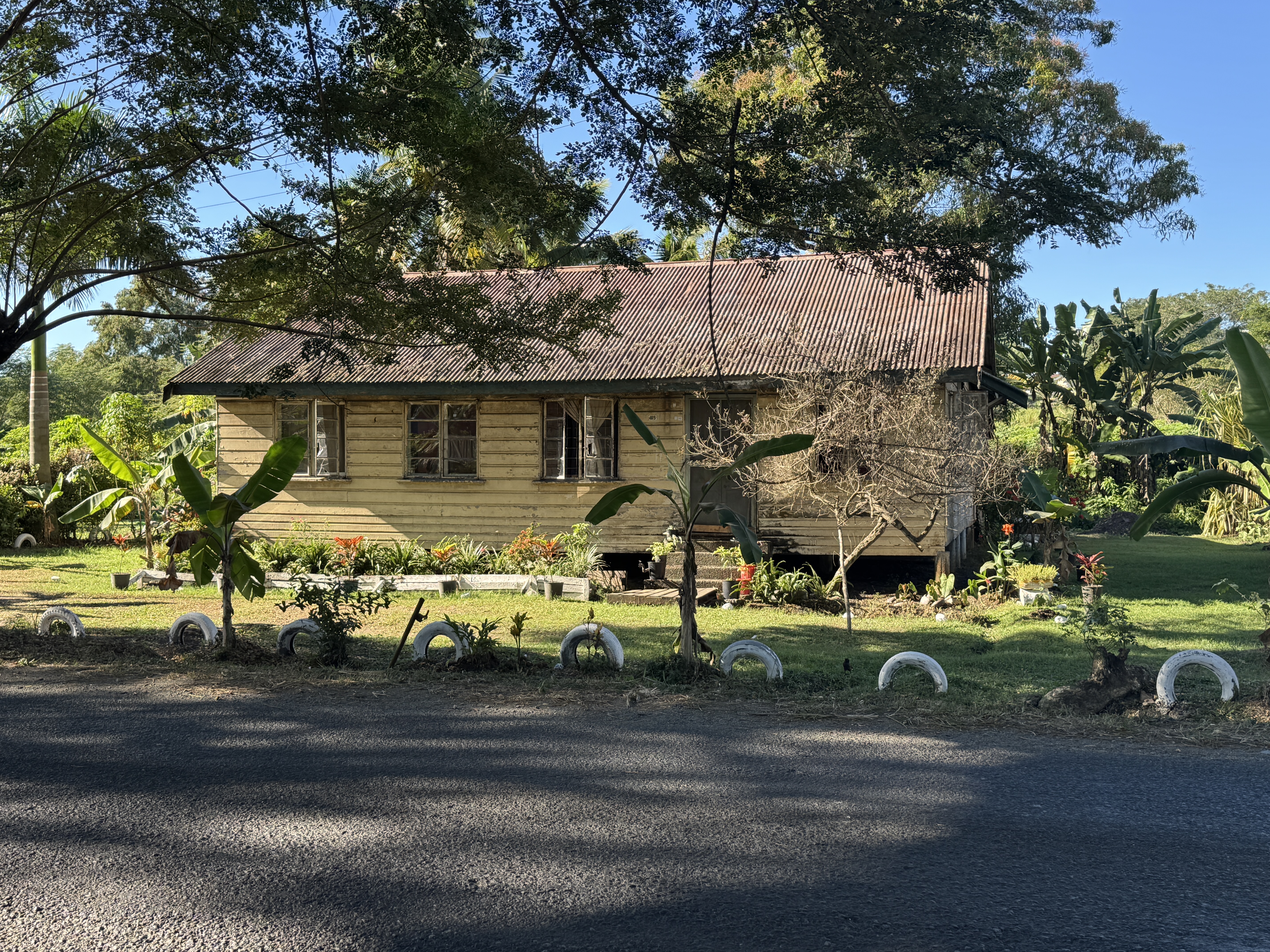 Worker housing with landscaping.