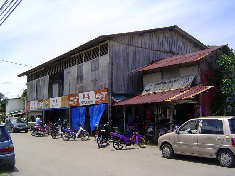 The village's commercial center.