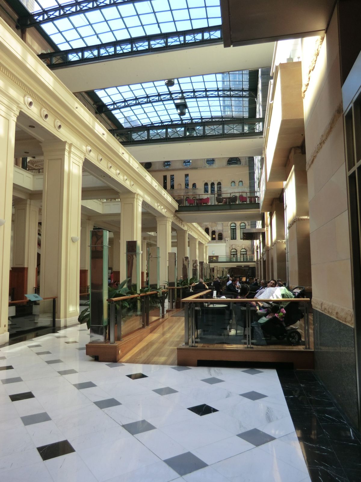 The GPO courtyard now leads to the hotel and bank but includes the GPO Grand, a restaurant.