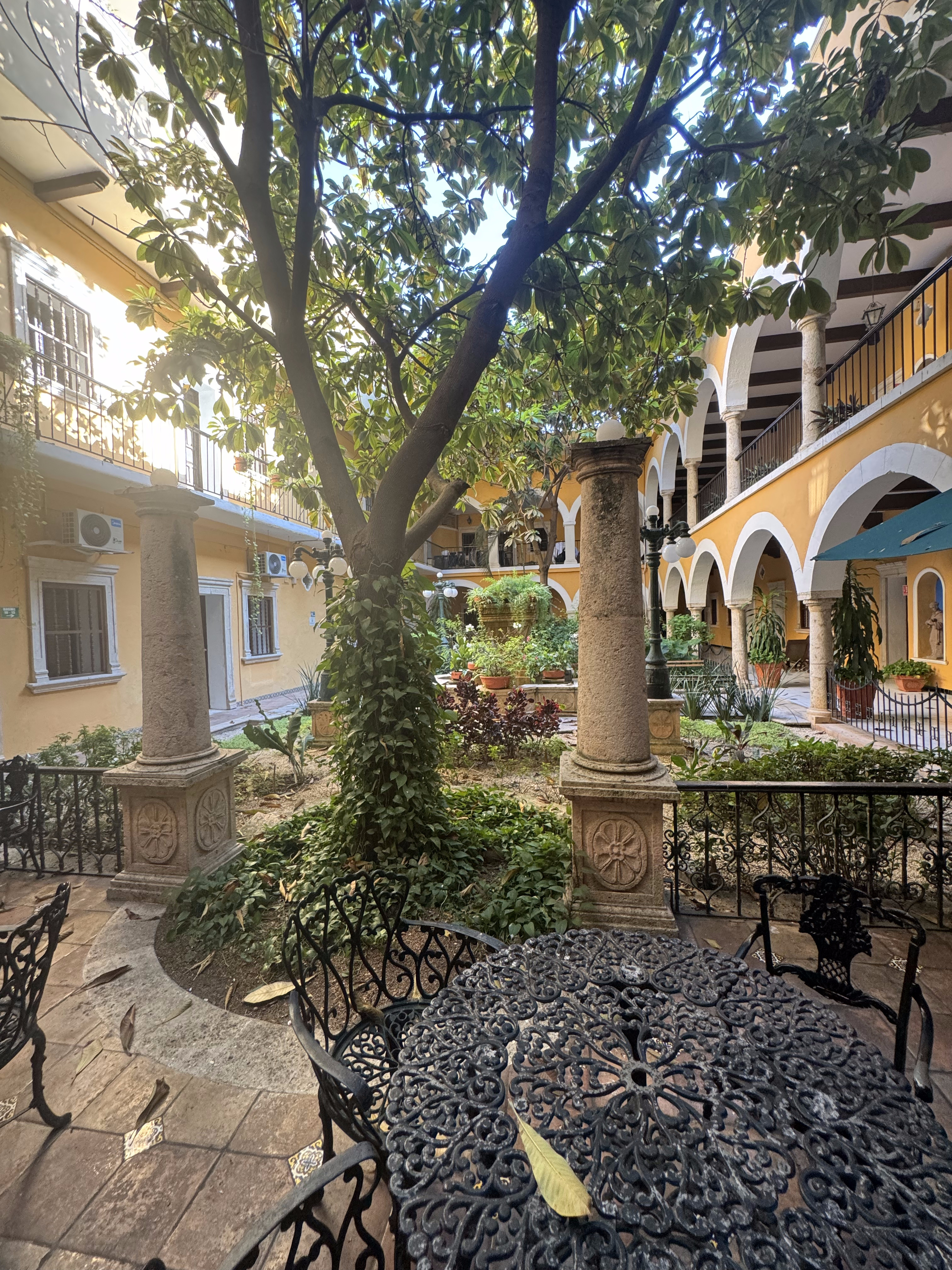 Check the courtyard.