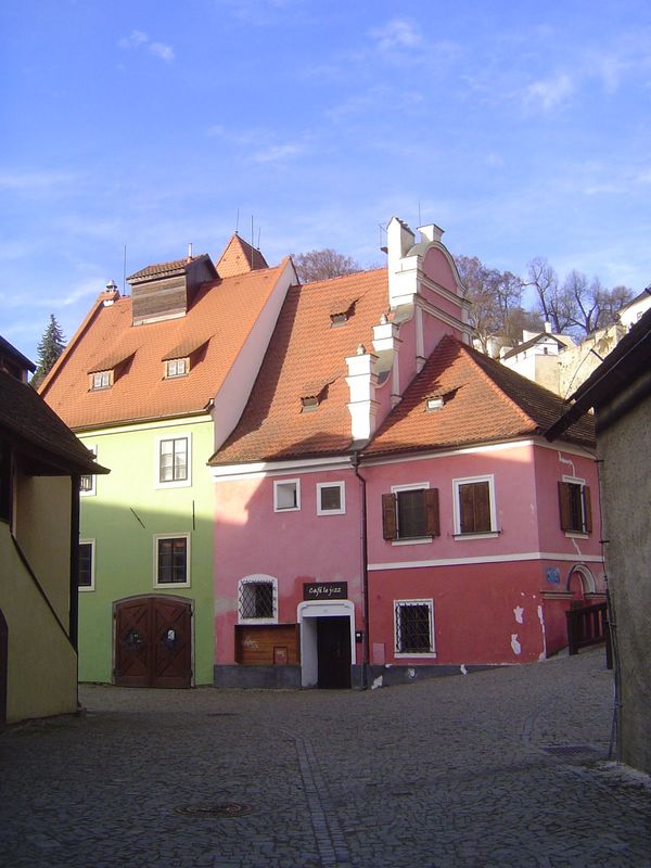 Is it too pretty? Photos taken in 1976 by Ales Motejl show an almost monochromatic landscape, with roofs patched and fading. Cesky Krumlov w