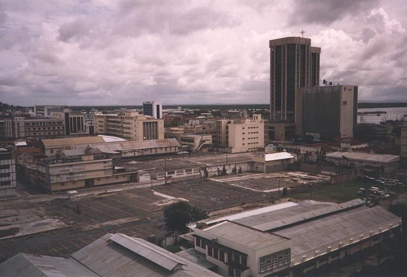 Warehouses and office buildings.