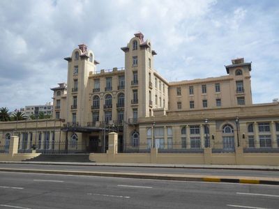 We're on the south coast, just east of the Ciudad Vieja. Here, facing the water, is the headquarters of Mercosur, the organization linking t