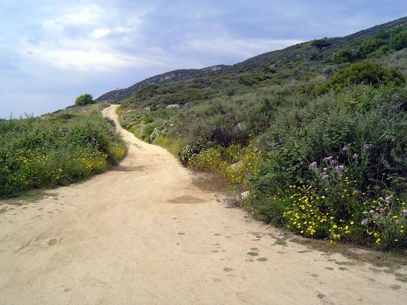 Once off the paved road between the three settlements, you're on dirt.