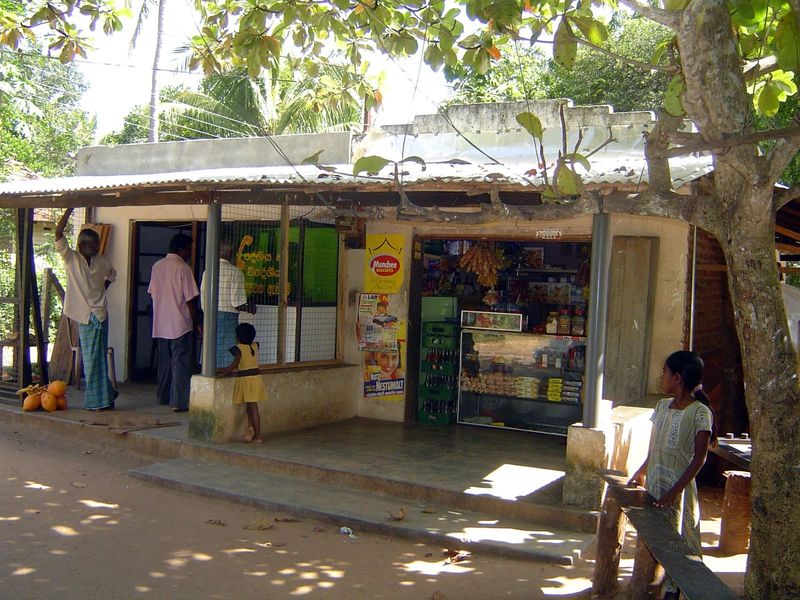 A few miles north of town, there's a corner store. See what's just to the left of the yellow sign?