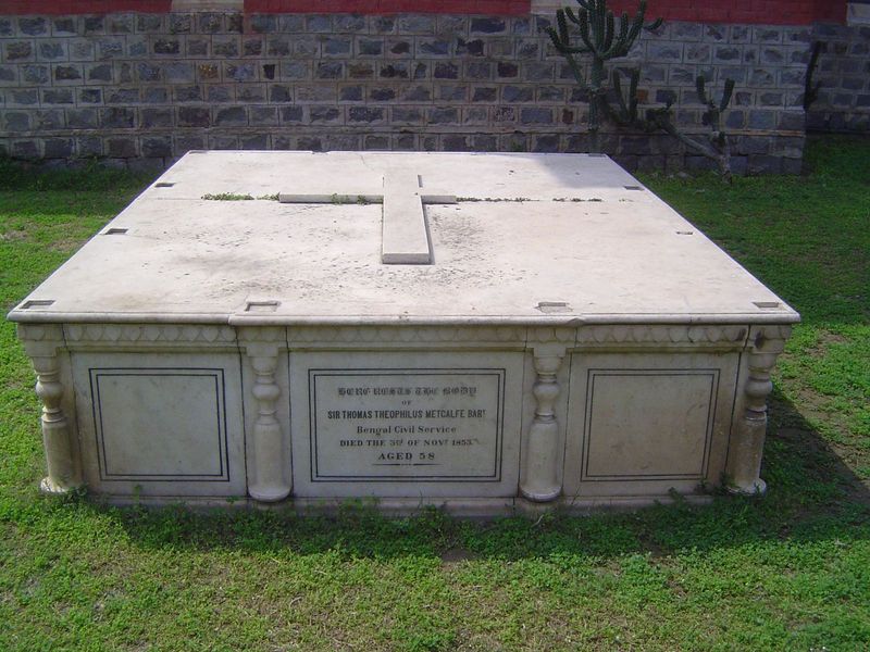 On the other side of the church is this isolated tomb.