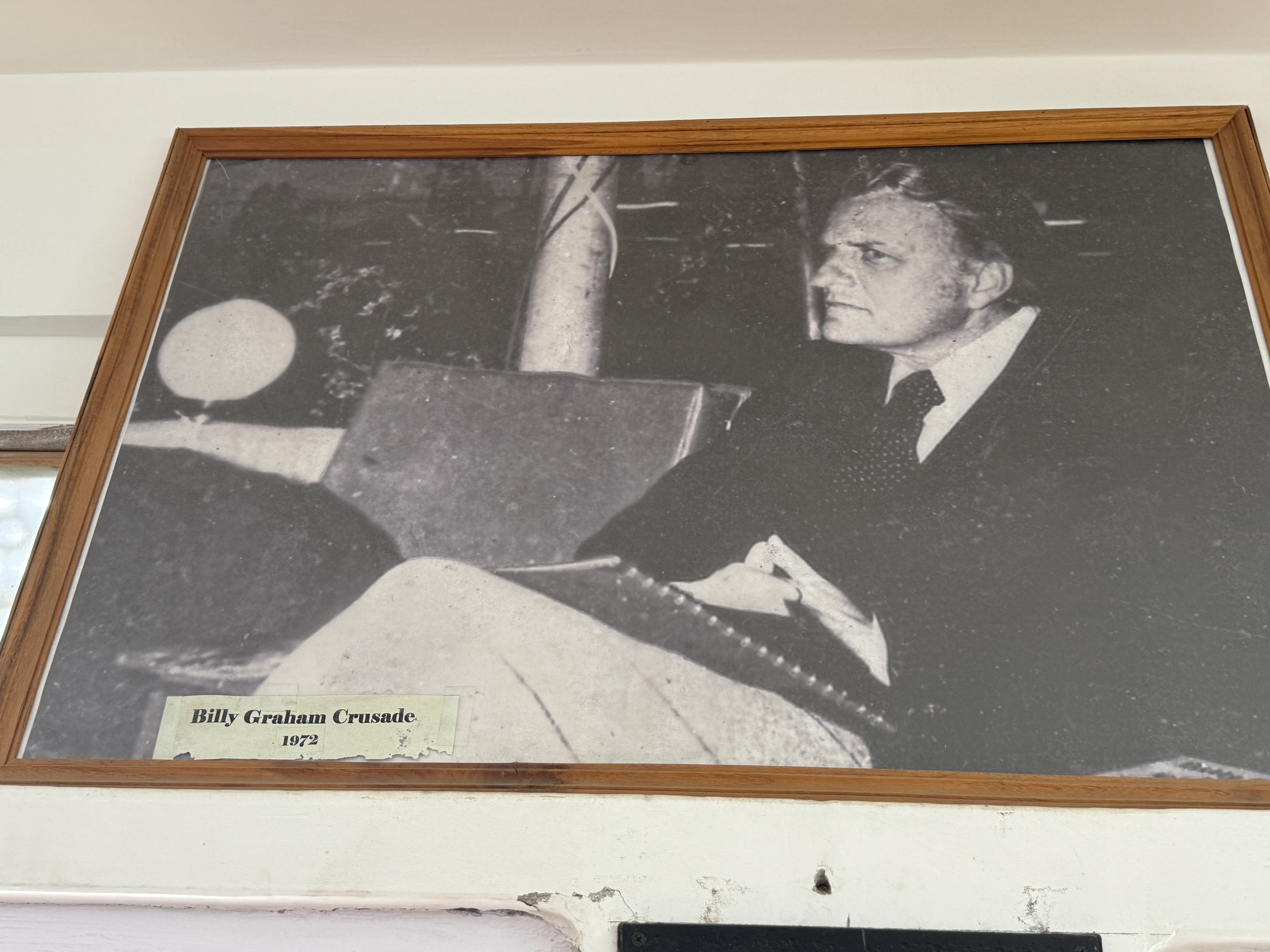 Billy Graham came by in 1972 and  preached on the Kohima soccer field.  There's video of the event on YouTube.