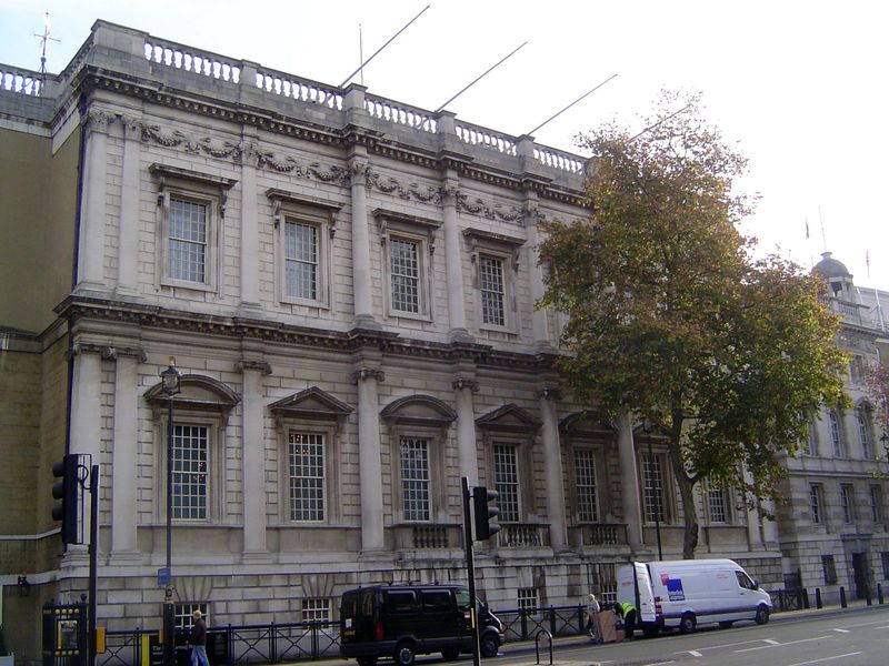 It's very easy to walk past all these buildings and ignore this smaller one, which is on the other side of the street. It's the Banqueting H