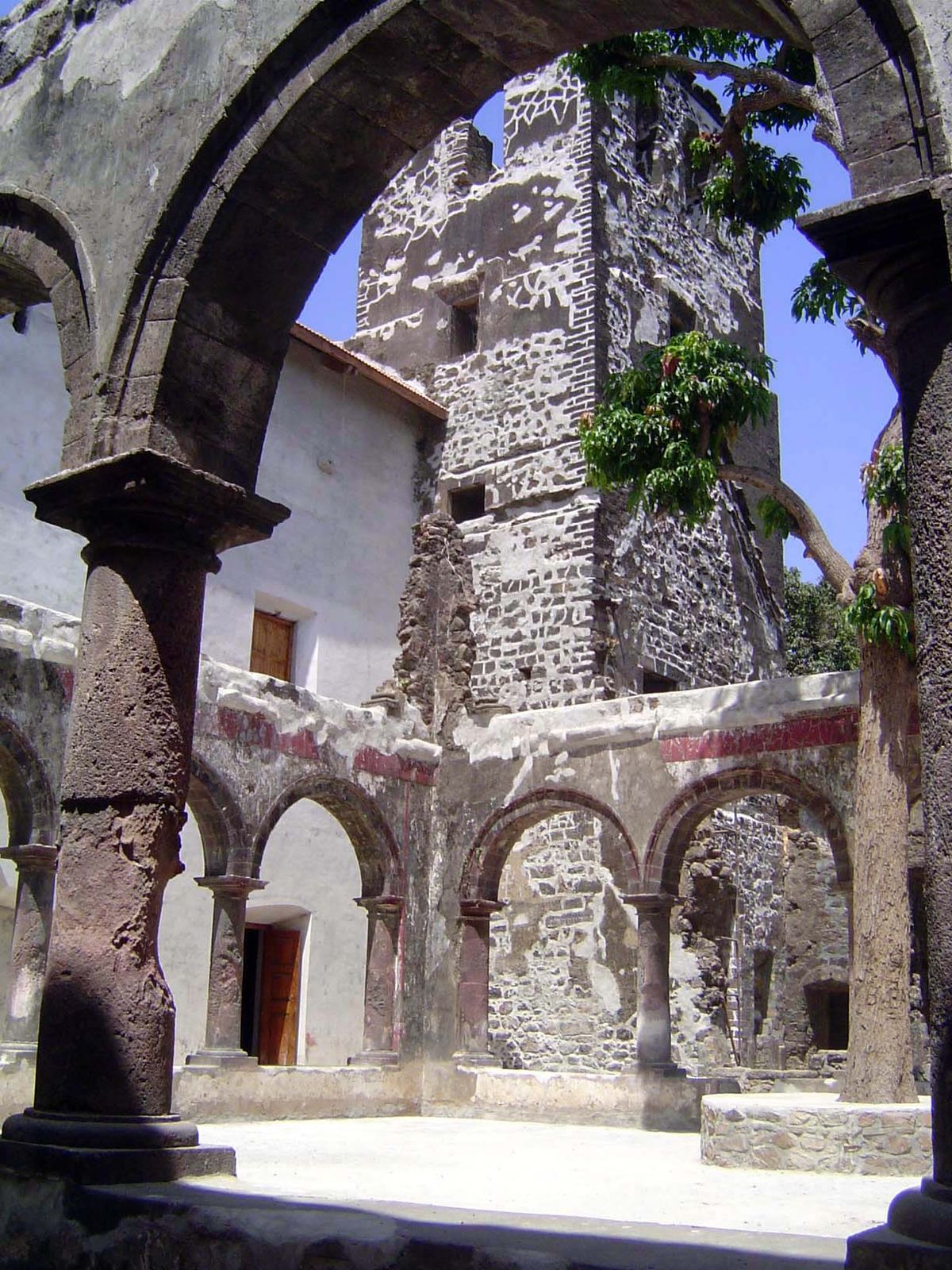 View of the church tower from the cloister.