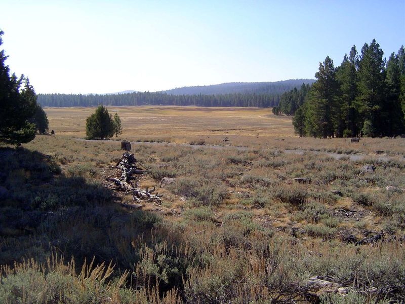 A few miles farther north, another broad valley, Kyburz Flat, significant because in pre-railroad days it was part of the stagecoach route o