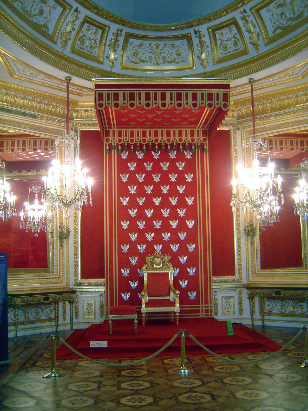 The throne, evoking a response that depends on the viewer's politics.