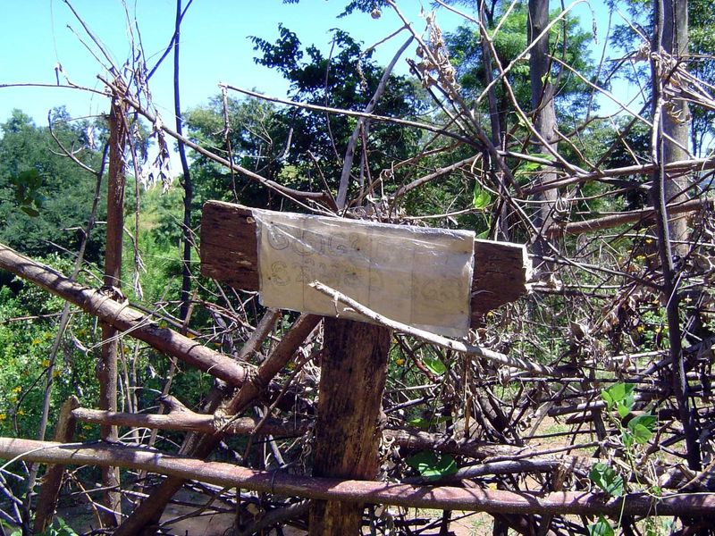 The sign advertises fertilizer for sale.