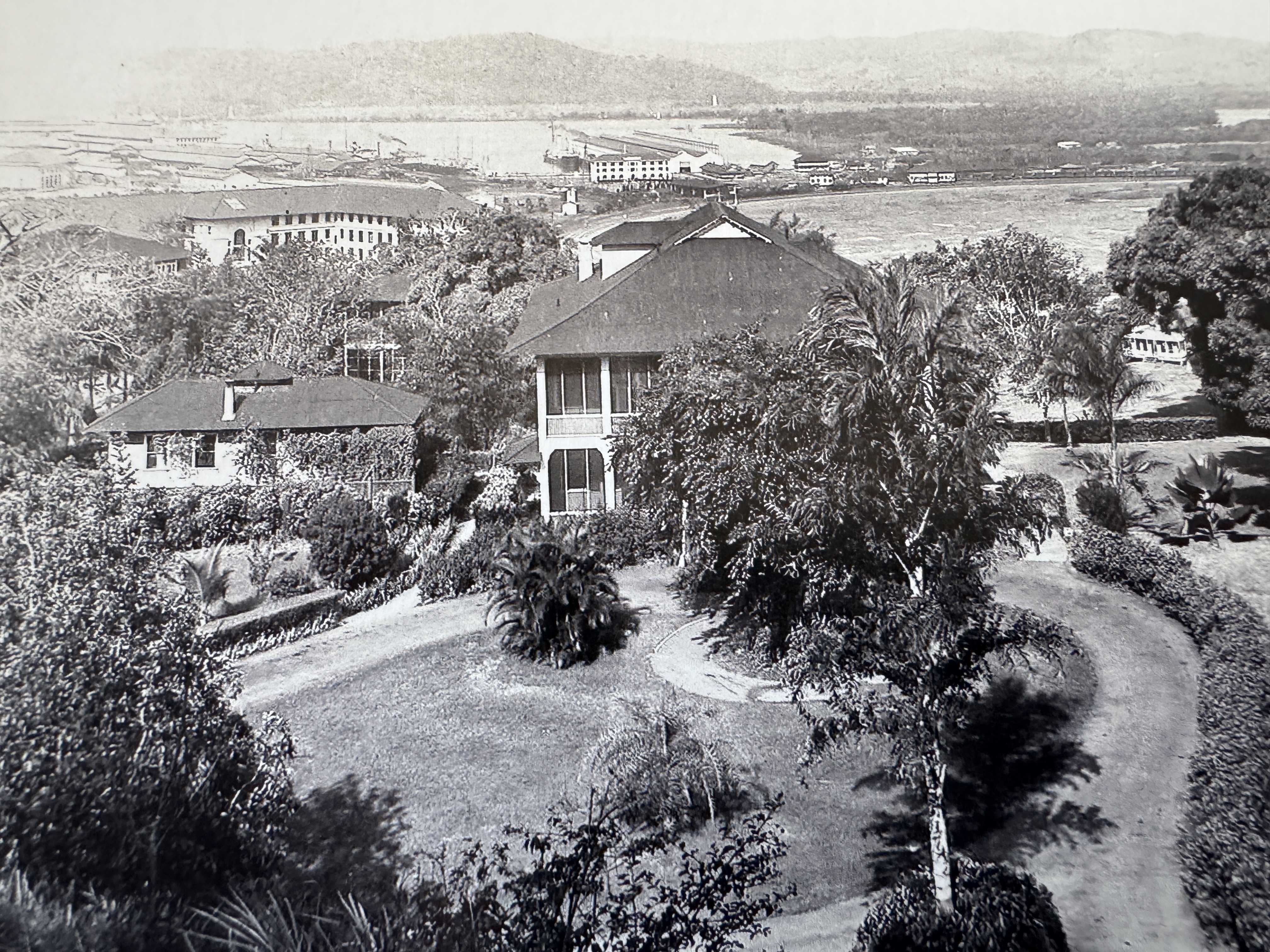 Here, seen in 1920 and farther up the hill from the Administration Building, is the house built for Goethals Edith Crouch, Architecture of t