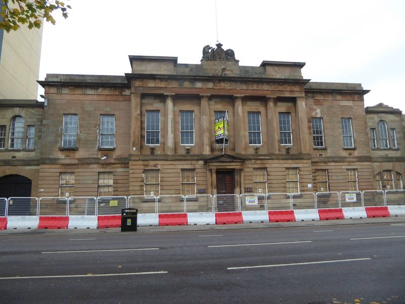 Facing the river between the two pedestrian bridges is this Custom House from 1840, designed in the days of men-of-many-parts by John Taylor