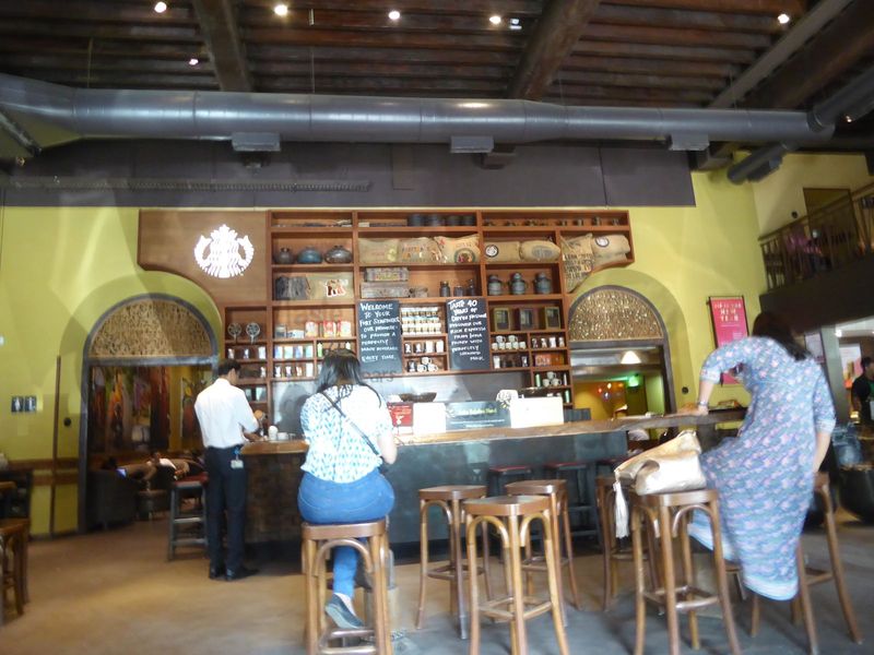 Tata is also the local partner for Starbucks in India, which partly explains why the ground floor has a large Starbucks store—India's first.