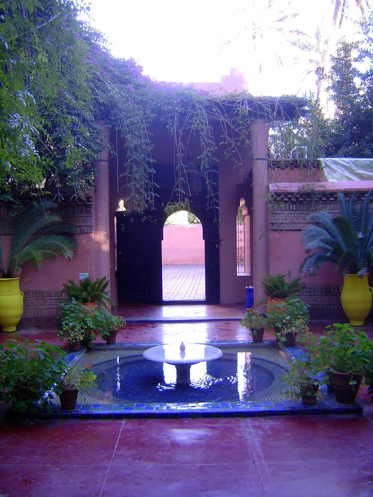 Its entrance, with a pond reminiscent of those found in the old city's courtyard homes.