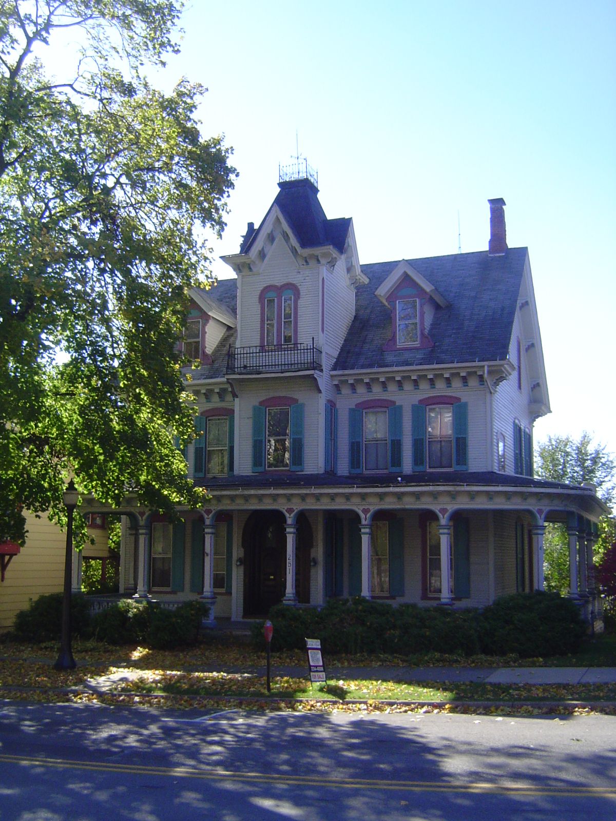 Across the street, this Victorian was built in 1879 for Robert L. Dartt, a physician who remained in practice until 1895.