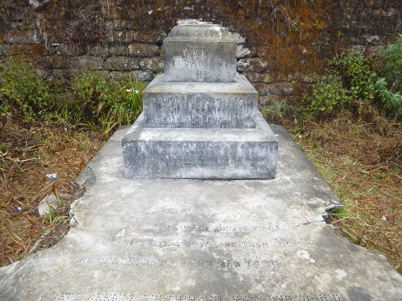 Many of the gravestones have lost their inset metal letters and are hard to read.