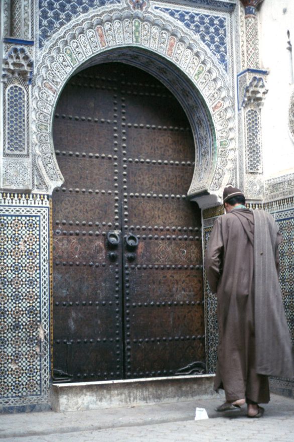 One of many entrances to the great and closed to non-Muslims Karaouiyne Mosque.