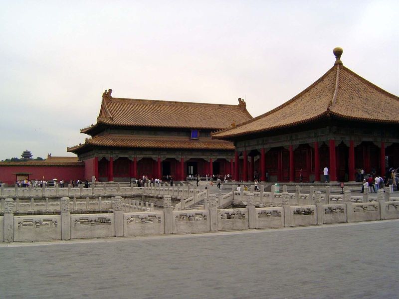 The last of the three audience halls is the Hall of Preserving Harmony Baohedian. It lies at the center of the Forbidden City and was the ch