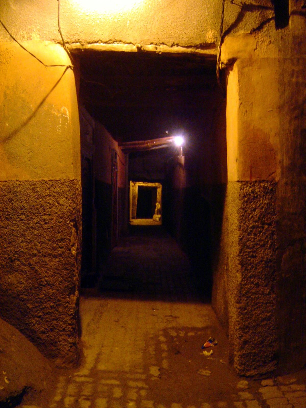 A blind alley leading to one of them.