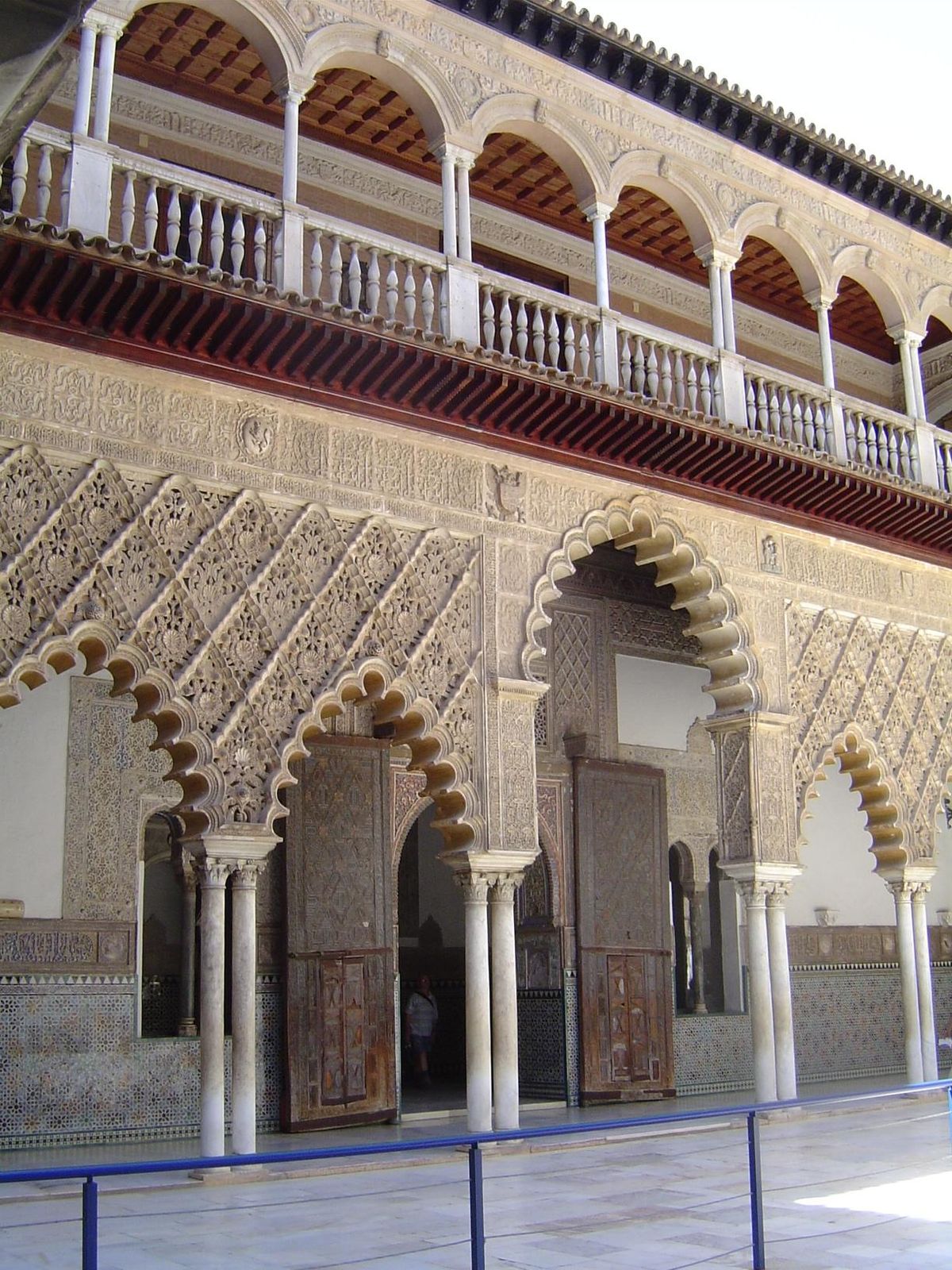 The Court of the Maidens is another page from the Alhambra, with slim columns supported by spandrels decorated to make them appear light..