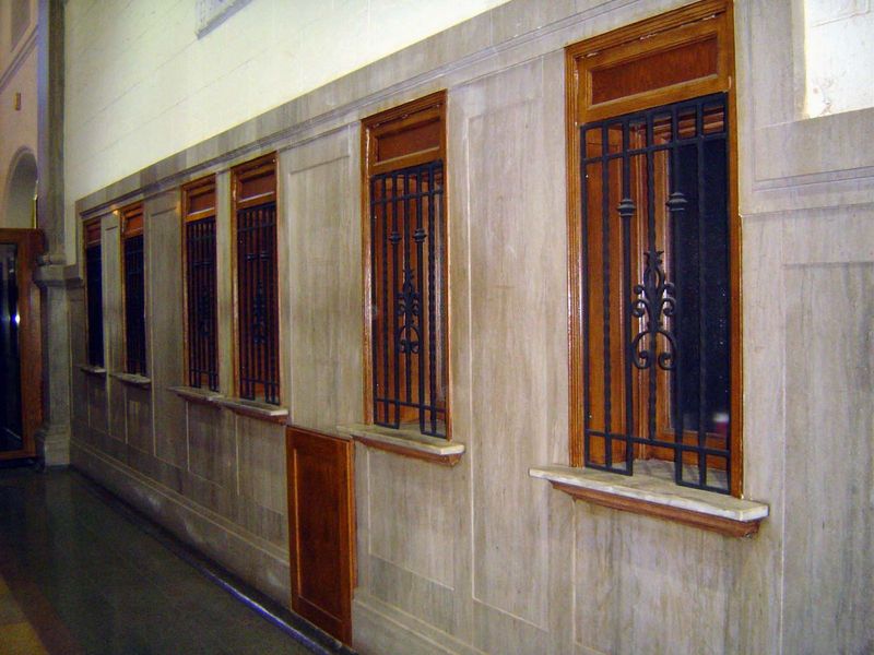 The ticket office was segregated, too. This side faced the general waiting room.