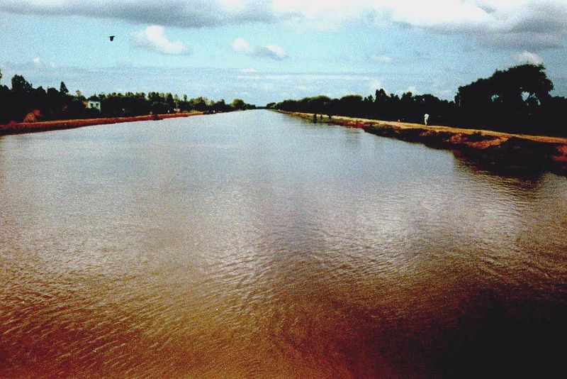 The Eastern Jumna canal, northeast of Delhi. Mogul-built, British restored, it became the model for the huge irrigation projects that the Br