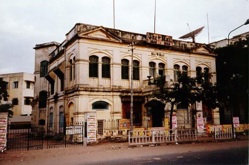 Eventually it's demolished or restored. Here's a case of restoration: The Daily Mail Building in about 1990.