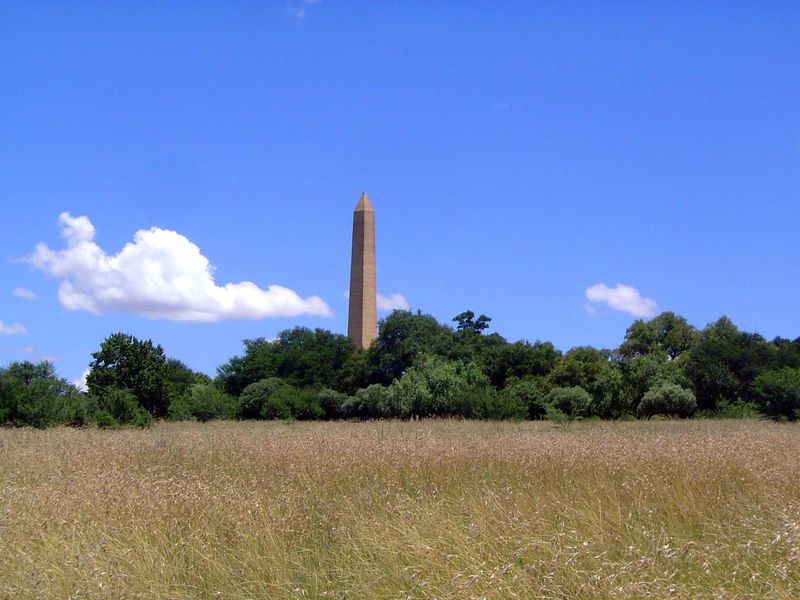 Also on the edge of town, this obelisk brings us back to the topic that's always simmering.