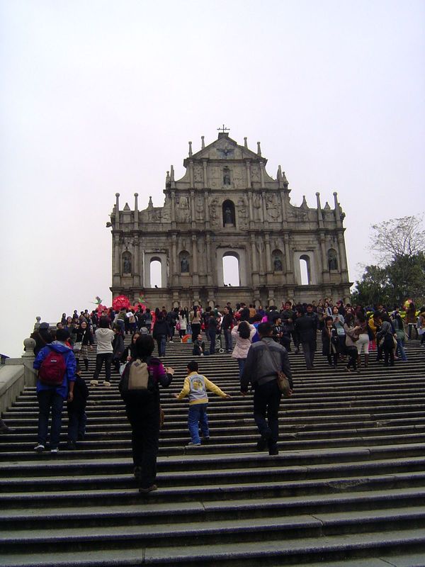 It's no accident that the Jesuits chose a hilltop for their great church and no accident that you have to climb a long flight of stairs to g