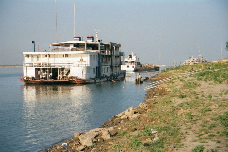 ...and ships, in this case reminiscent of the colonial Irrawaddy flotilla, a major operation until the entire fleet was scuttled at the Japa