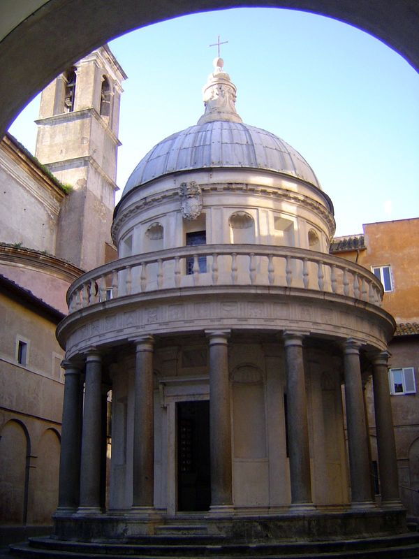 This is the germ, dated 1503, of St. Peter's. It's also the germ from which St. Paul's in London would grow, along with the U.S. Capitol. Do