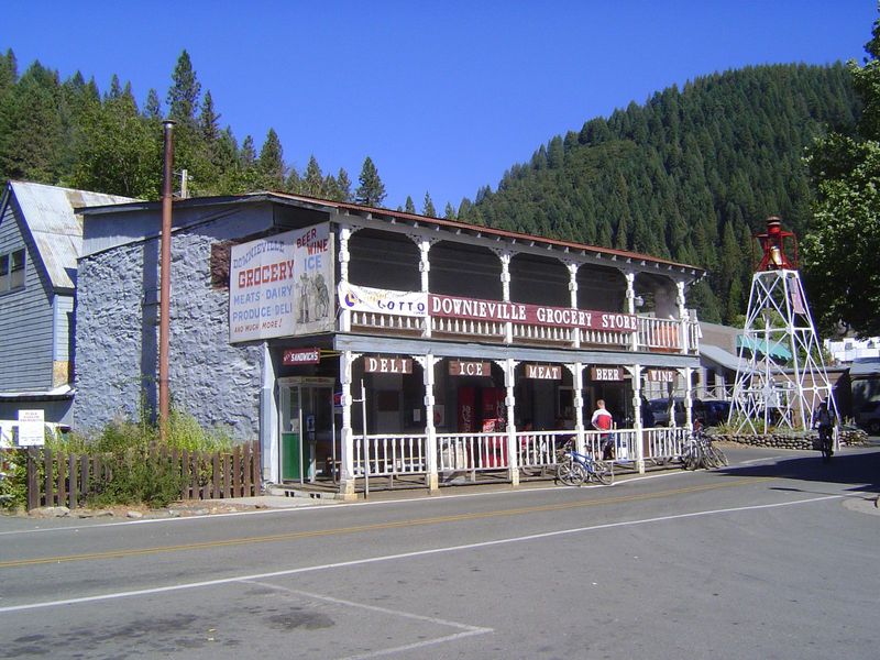 And now Downieville, county seat of Sierra County. We're 48 twisting miles from Nevada City—a remote part of the state by California standar