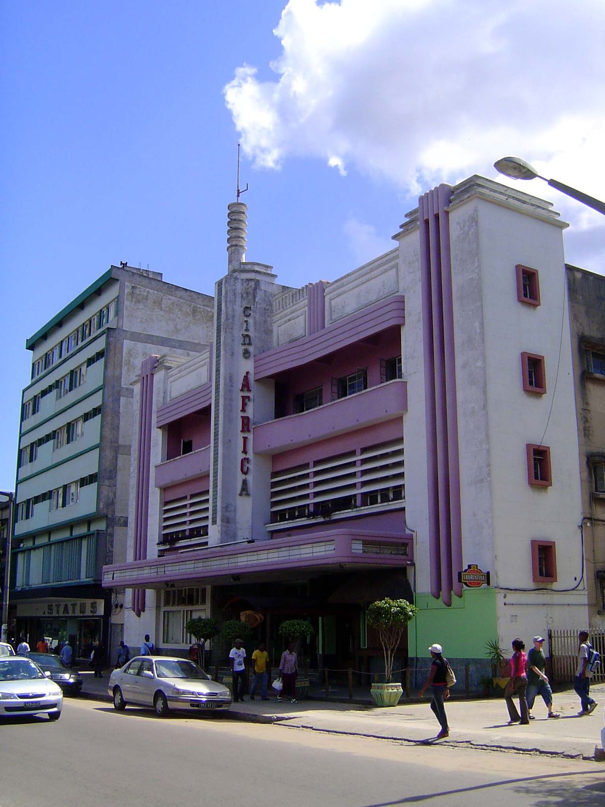 There are buildings from the stylishly modern 1930s.