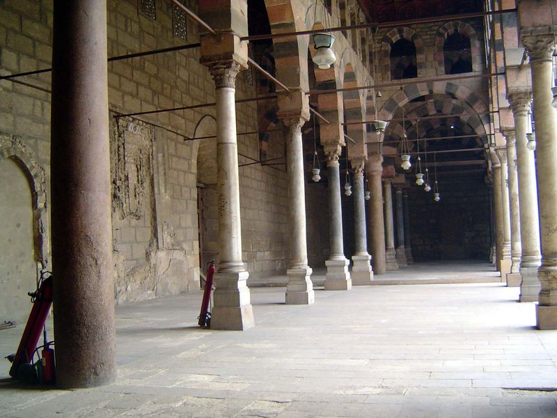 Not that al-Nasir Muhammad's architects weren't beyond salvaging columns where they could find them and putting them up without the least wo