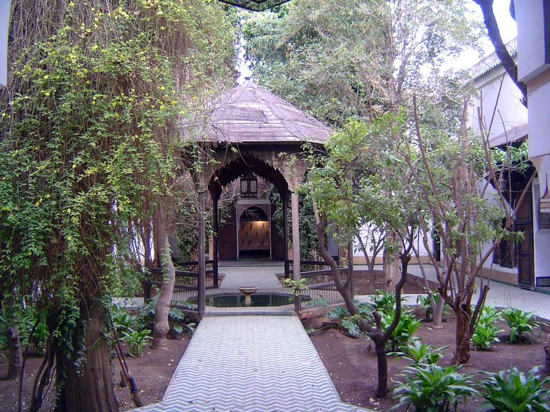 The garden courtyard.