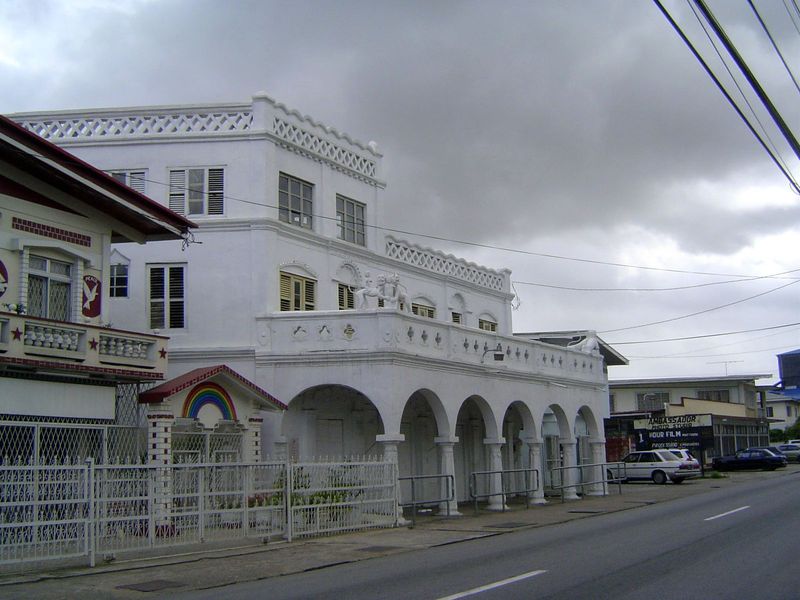 In Chaguanas, a largely Indian town, this house has a sign reading: Anand Bhavan, House of Bliss, 1926, restored 2001.