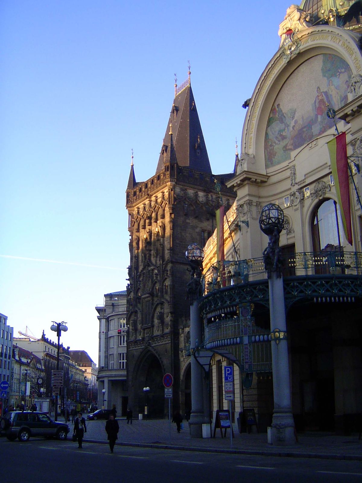 In the light of day, the Town Hall and Powder T\ower lose a bit but not all of their charisma.